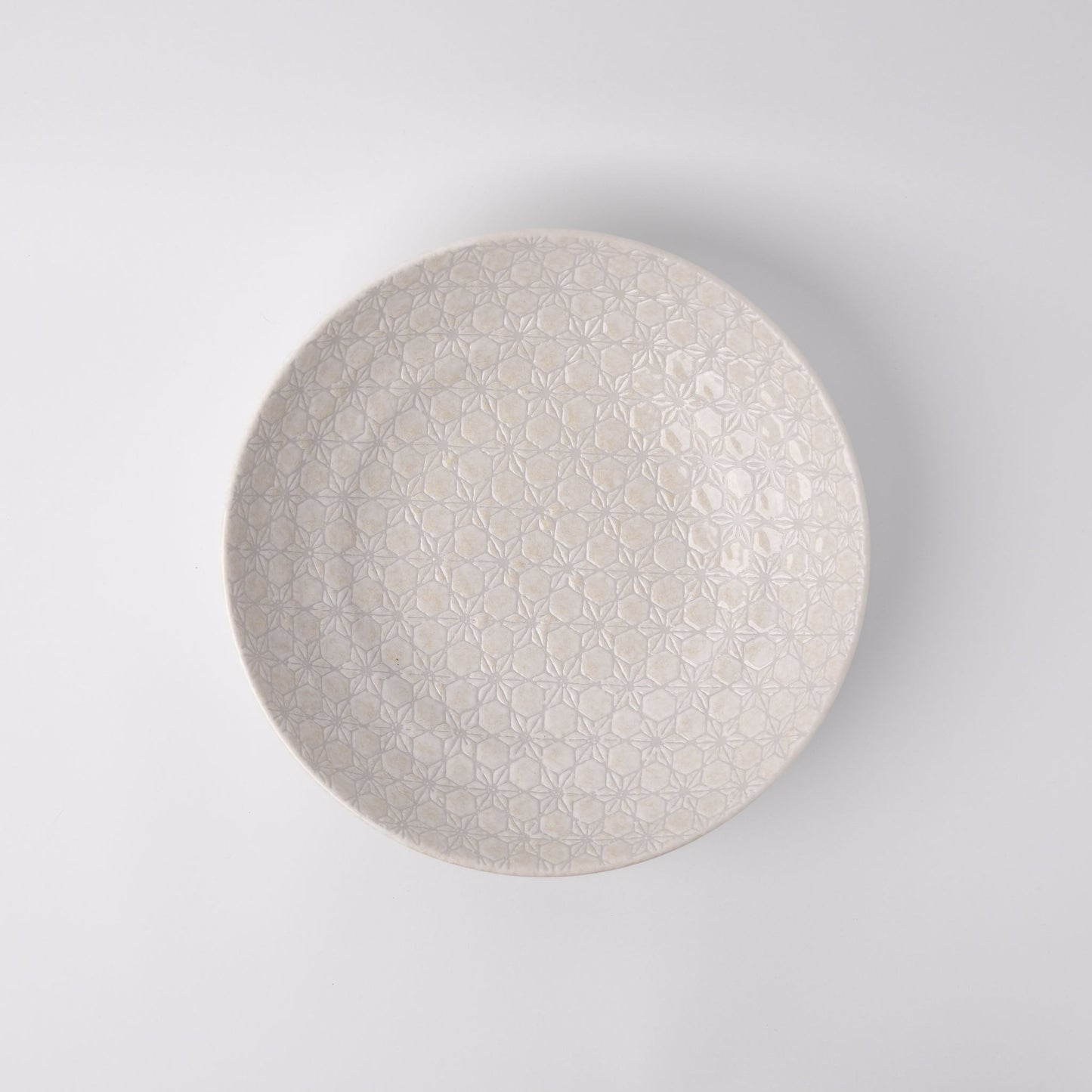 Pasta Bowl Flat 23cm White Star Glaze