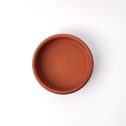 Orange Donabe 14cm Oven Dish Large High Side