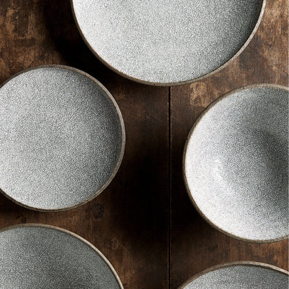 Dinner Plate 25cm Crazed Grey Glaze