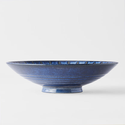 Serving Bowl 28cm Water Channels Glaze