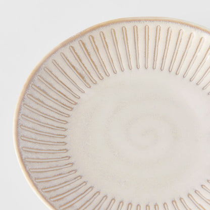 Saucer 14cm Ridged Alabaster Glaze