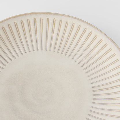 Dinner Plate 23cm Ridged Alabaster Glaze