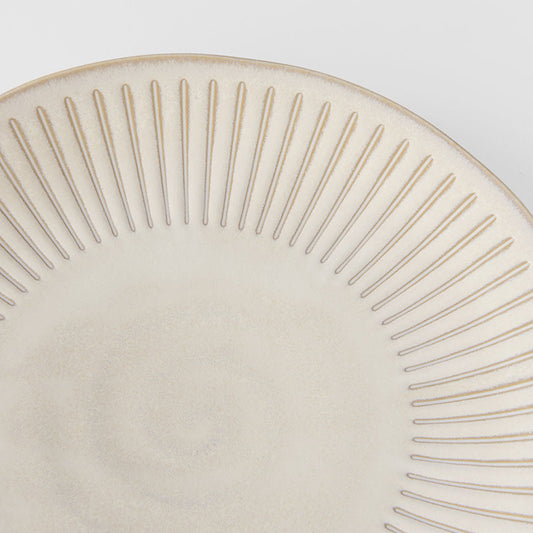 Dinner Plate 23cm Ridged Alabaster Glaze