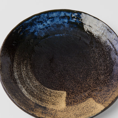 Dinner Plate 24cm Gold Brushstroke Glaze