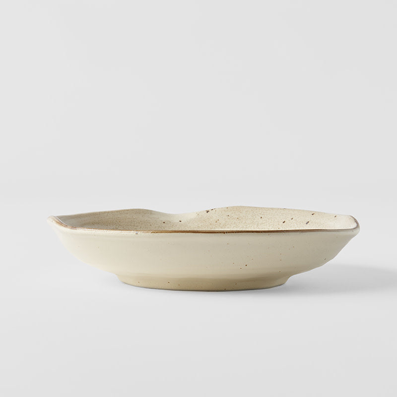 Plate Organic 17cm Spiral Sand Glaze