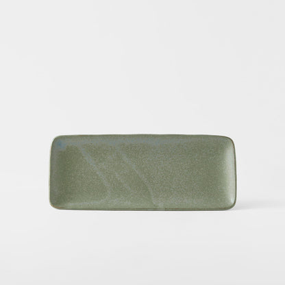 Plate Rectangular 29cm Green Fade Glaze