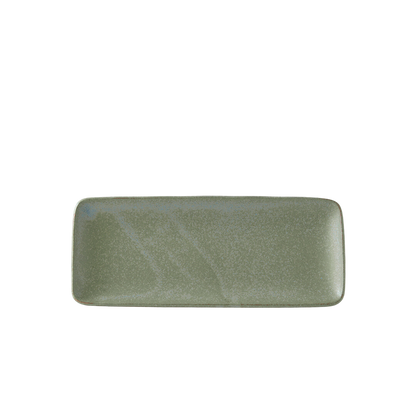 Plate Rectangular 29cm Green Fade Glaze