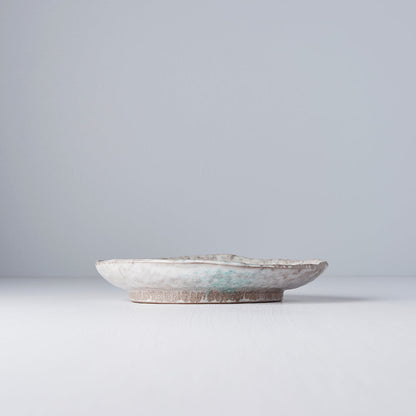 Plate Oval 20x14cm Aqua Splash Glaze