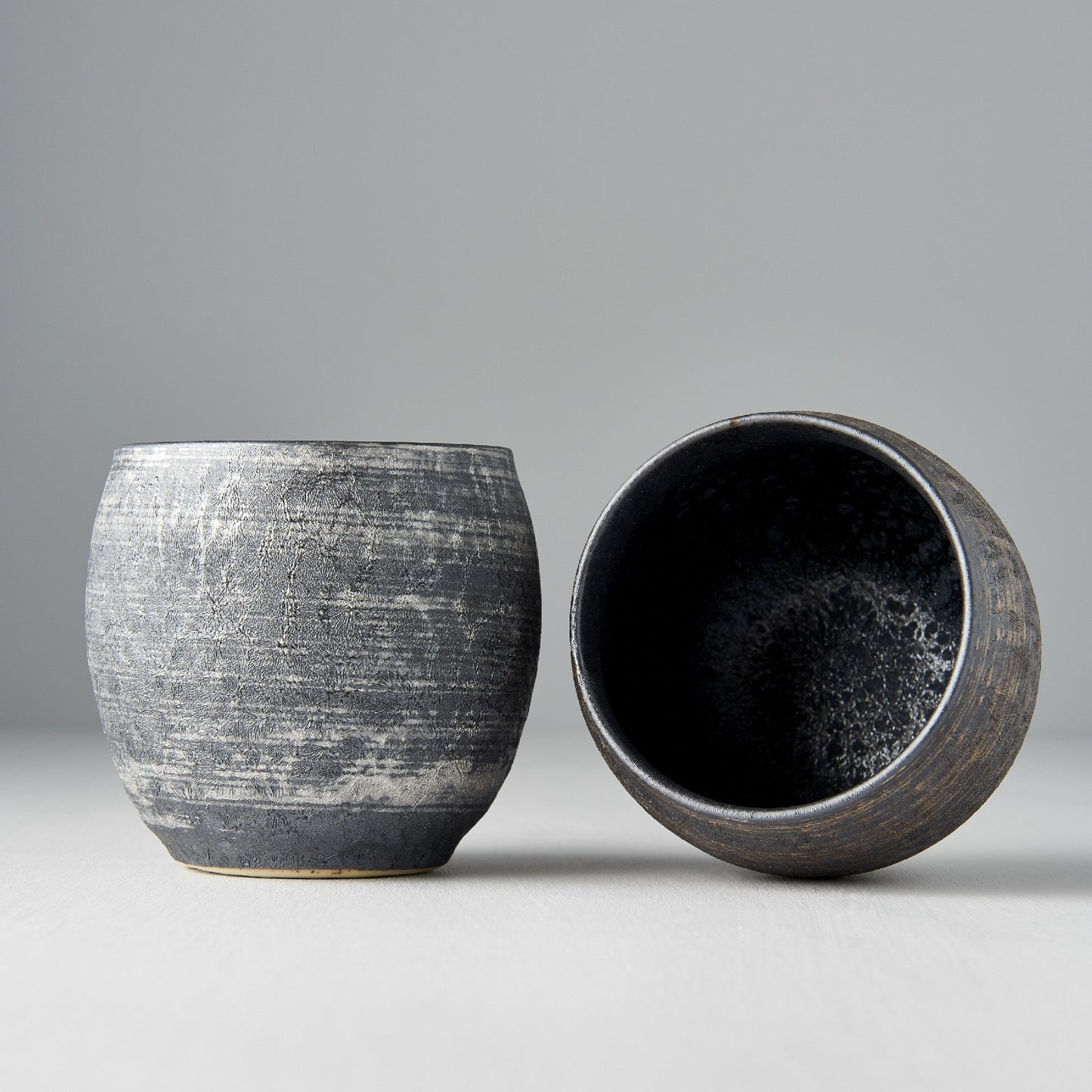 Cup Set Sho Chu 2pcs 320ml Silver Bronze Glaze