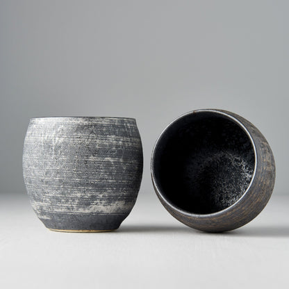 Cup Set Sho Chu 2pcs 320ml Silver Bronze Glaze