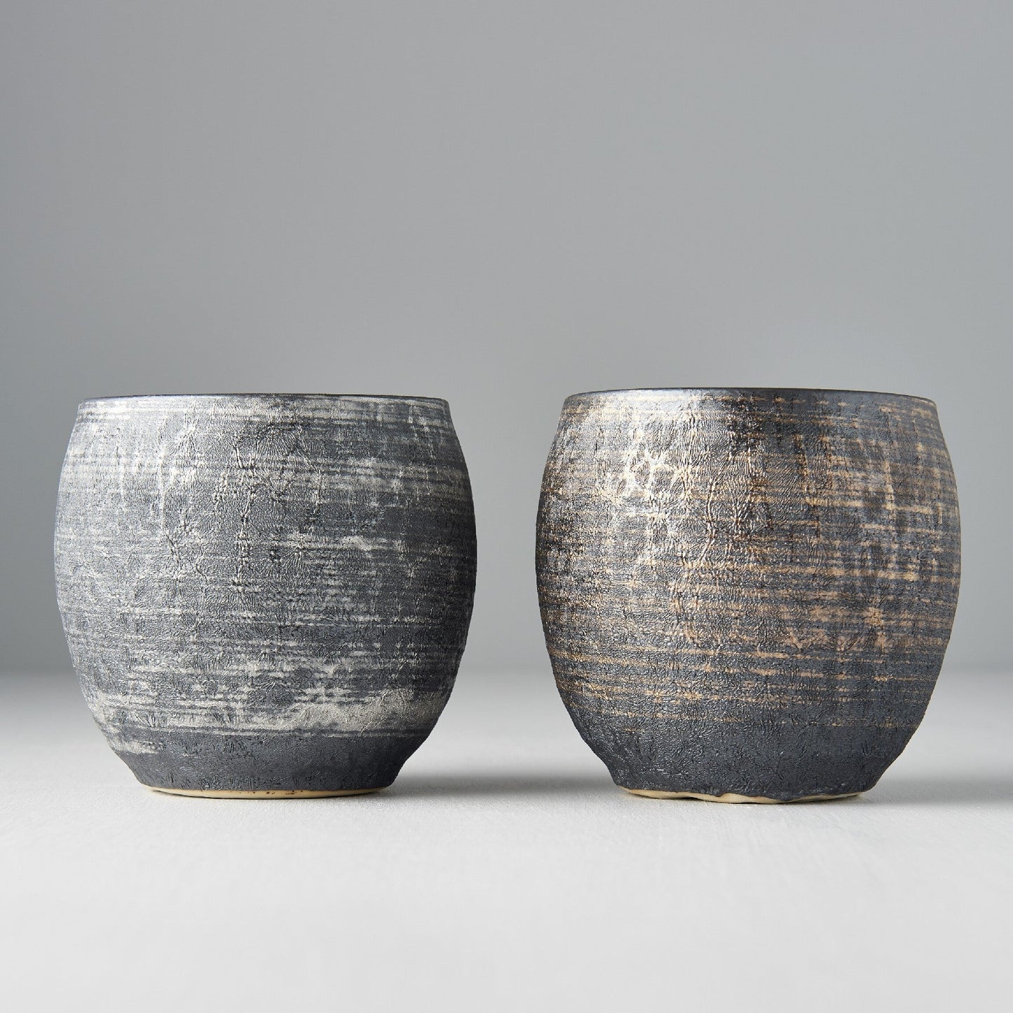 Cup Set Sho Chu 2pcs 320ml Silver Bronze Glaze