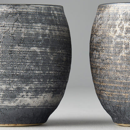 Cup Set Sho Chu 2pcs 320ml Silver Bronze Glaze