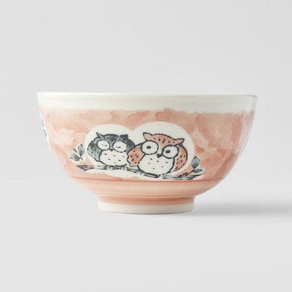 Bowl Kids 16cm Owl Peach Design