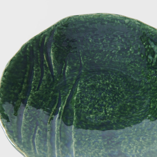 Dinner Plate Organic 27cm Oribe Green Glaze