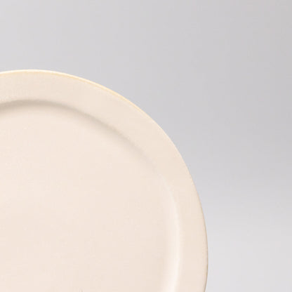Plate Organic Flat 25.5cm Craft White Glaze