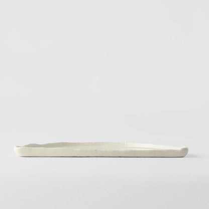 Half Moon Plate 27cm Ivory White Glaze