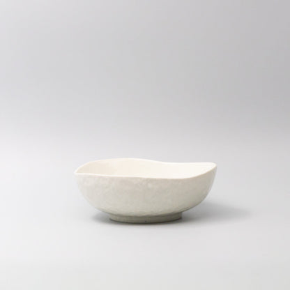 Bowl Organic Shape 20cm Kanso Soft White Glaze