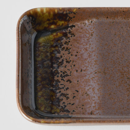 Sauce Dish 13cm Shigaraki Brown Glaze