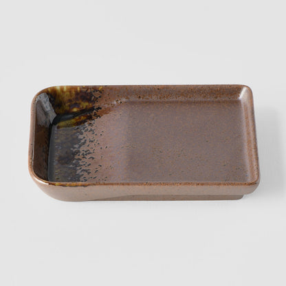 Sauce Dish 13cm Shigaraki Brown Glaze