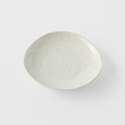 Saucer Organic Shape 13.5cm Kanso Soft White Glaze
