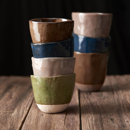 Lopsided Mug 275ml White & Bisque Glaze