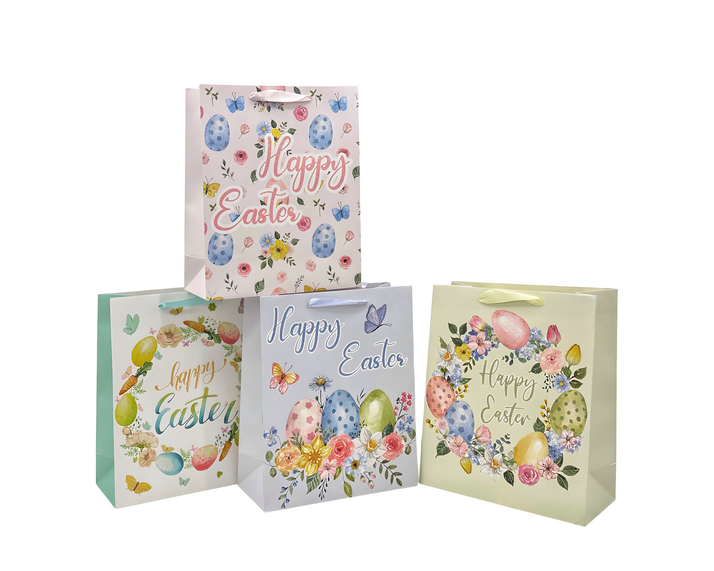 bulk 24 Xlarge Easter Egg Hunt Gift Bag 4 Assort 31x42cm