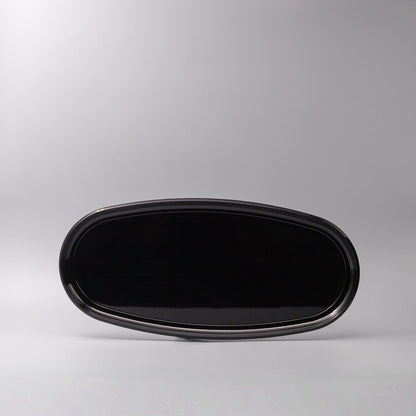 Platter Oval 42.5cm Black Lacquerware Glaze