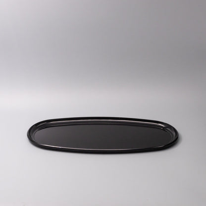 Platter Oval 42.5cm Black Lacquerware Glaze