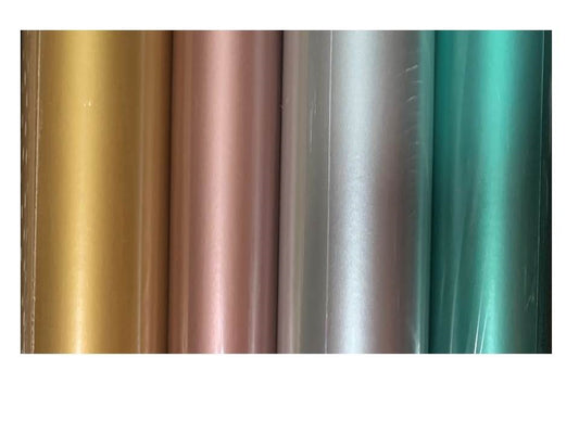 bulk 50 Metallic Gift Wrap Assort 3.5cm Core 200cm