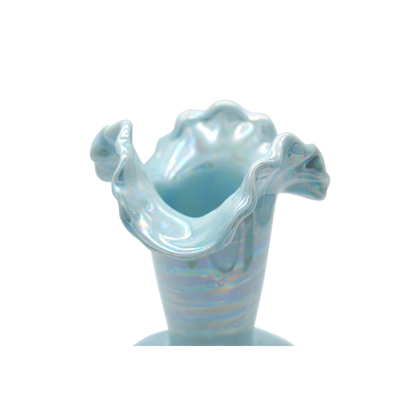 Mermaid Iridescent Ceramic Vase Blue