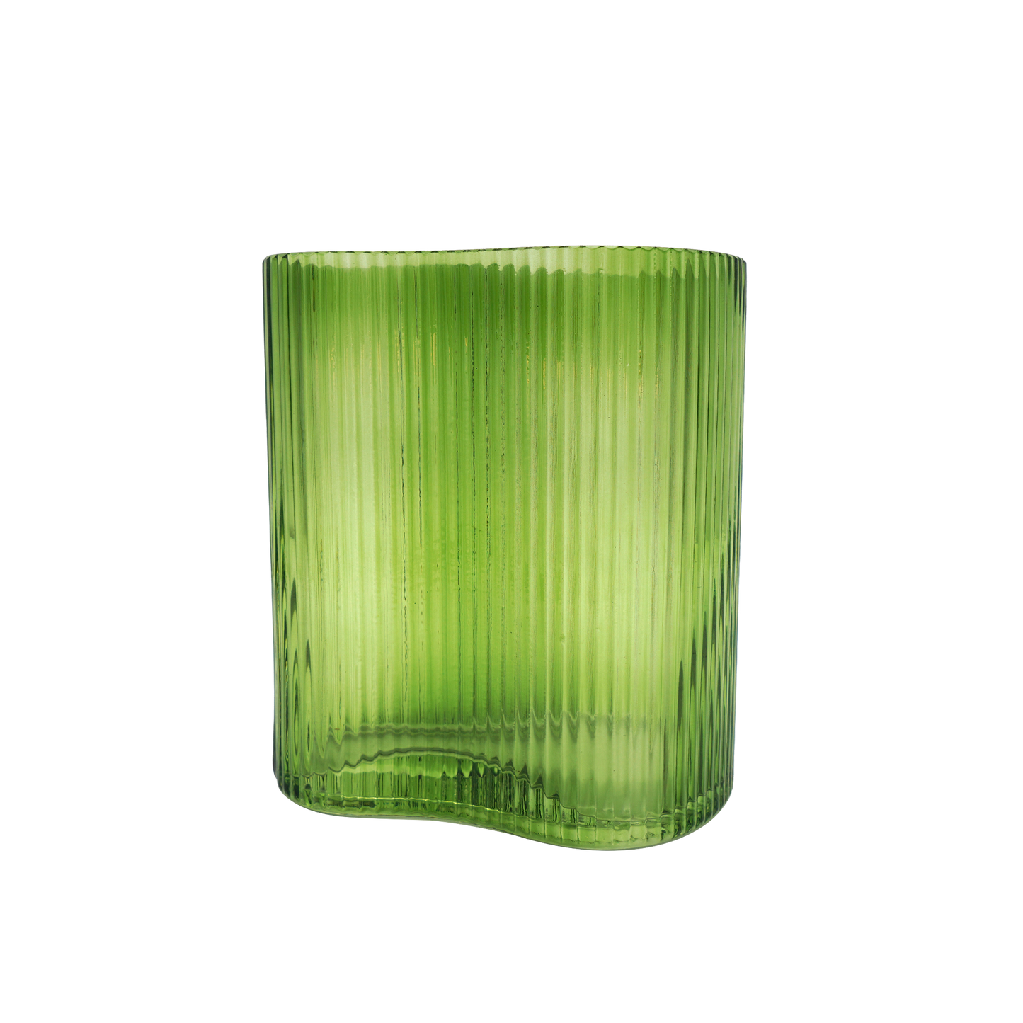 Suzhou Curved Vase Small Green