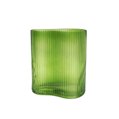 Suzhou Curved Vase Small Green