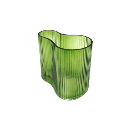 Suzhou Curved Vase Small Green