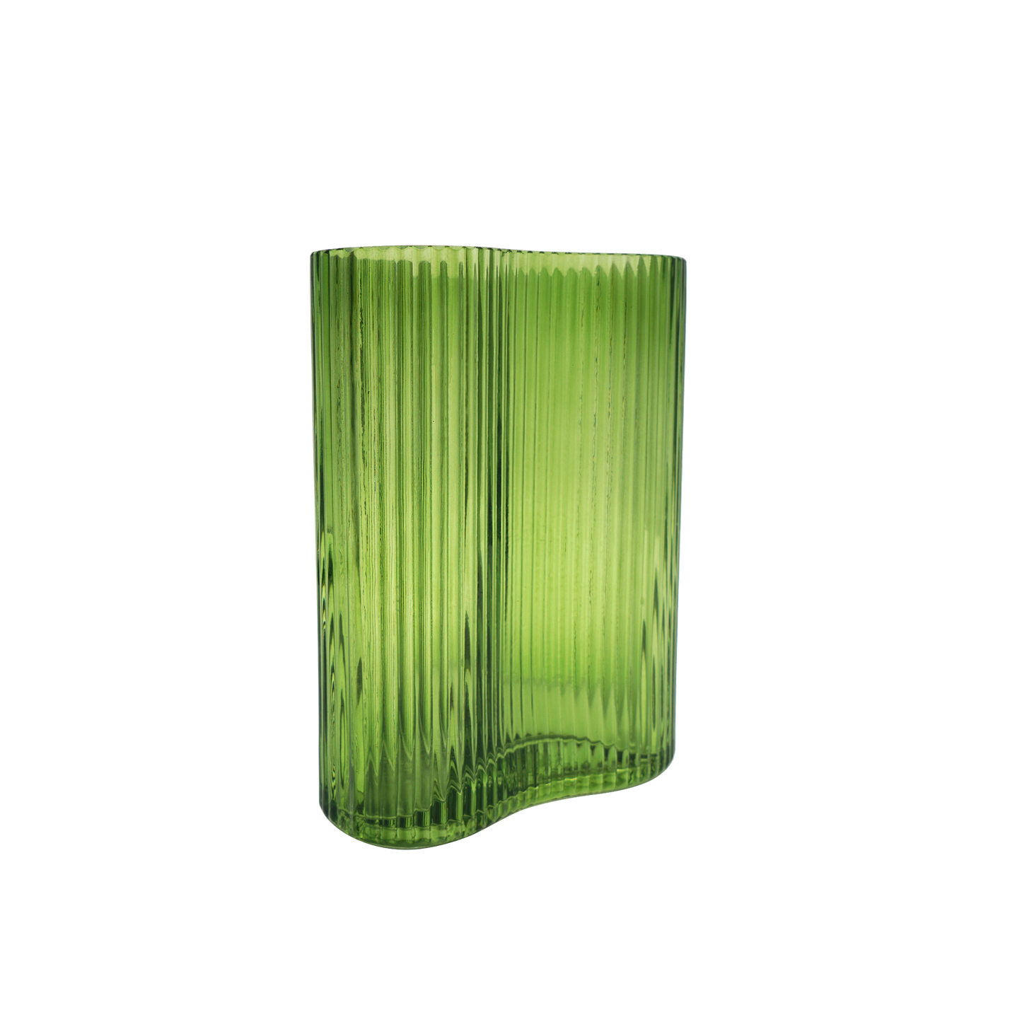 Suzhou Curved Vase Small Green