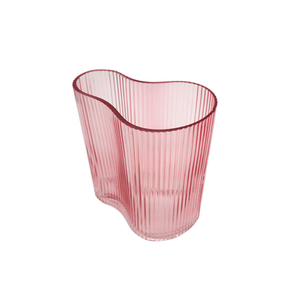 Suzhou Curved Vase Small Pink