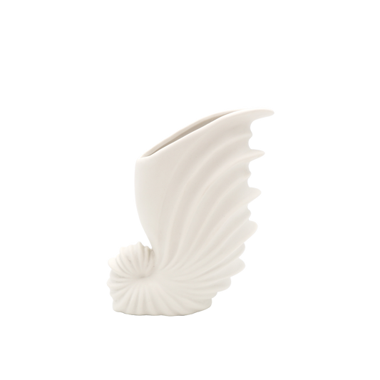 Shell White Ceramic Vase