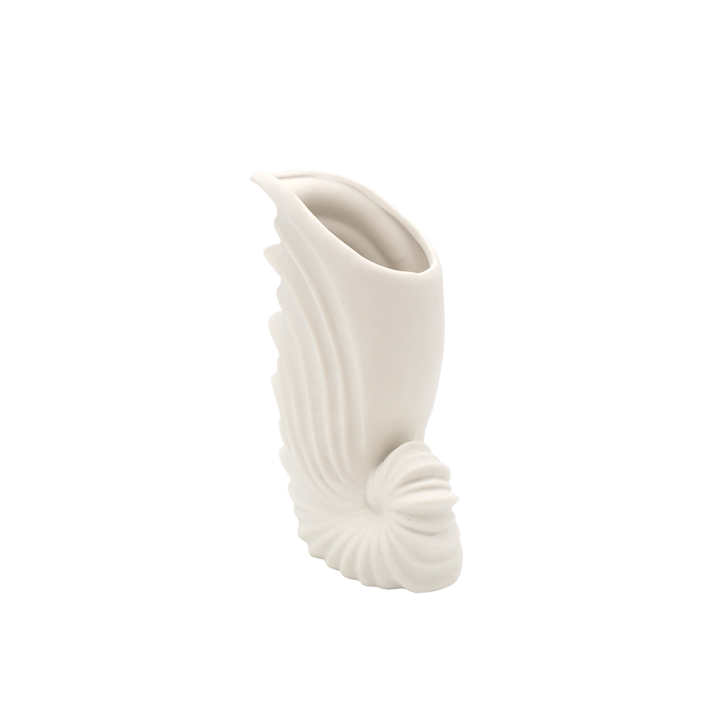 Shell White Ceramic Vase