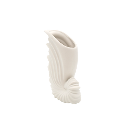 Shell White Ceramic Vase