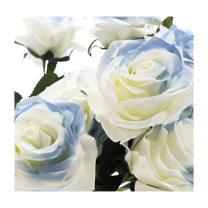 Faux Rose Bouquet Stem blue