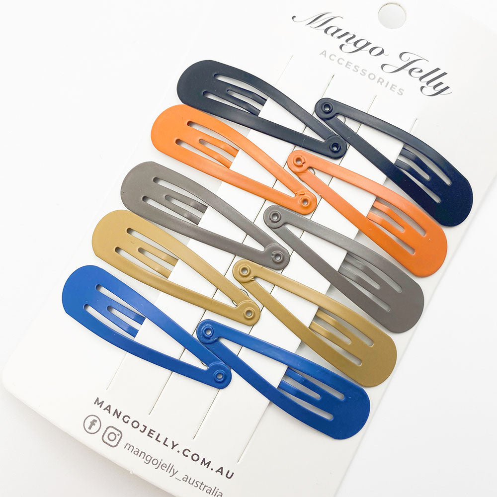 MANGO JELLY Everyday Snap Hair Clips (5cm) - EVERYDAY - Twin Pack