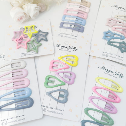 MANGO JELLY Butter Cream Hair Clips Collection - Ice cream Oval - Twin Pack