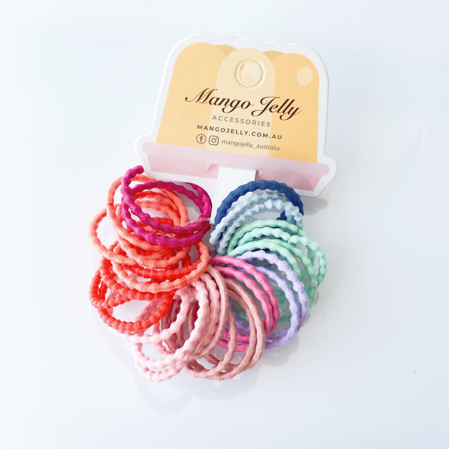 MANGO JELLY Kids Hair Ties (3cm) - Bubbly Retro - Three Pack