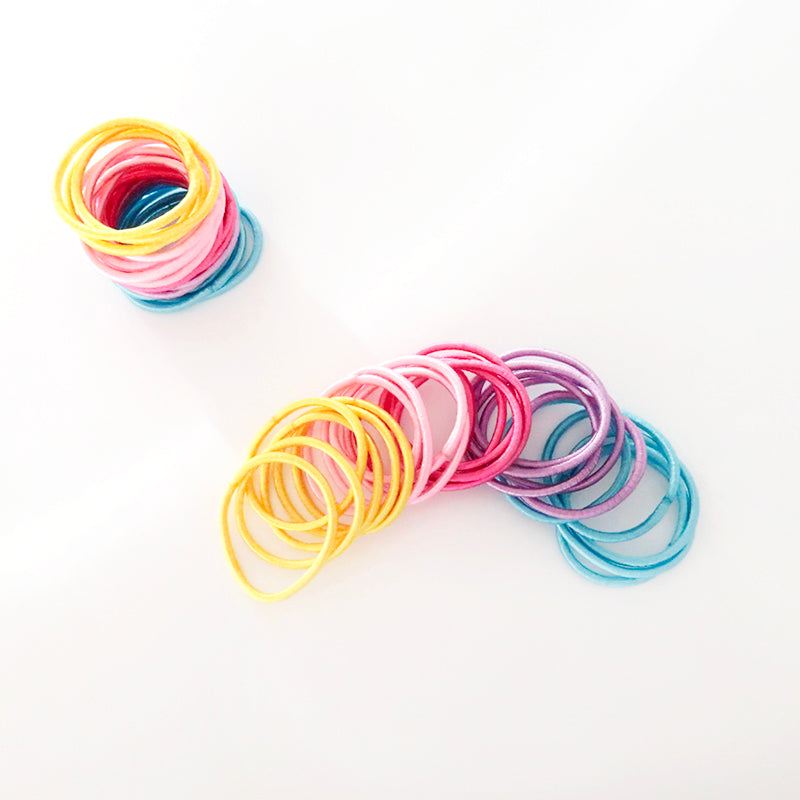 MANGO JELLY Kids Hair Ties (3cm) - Classic Summer Bright - Three Pack