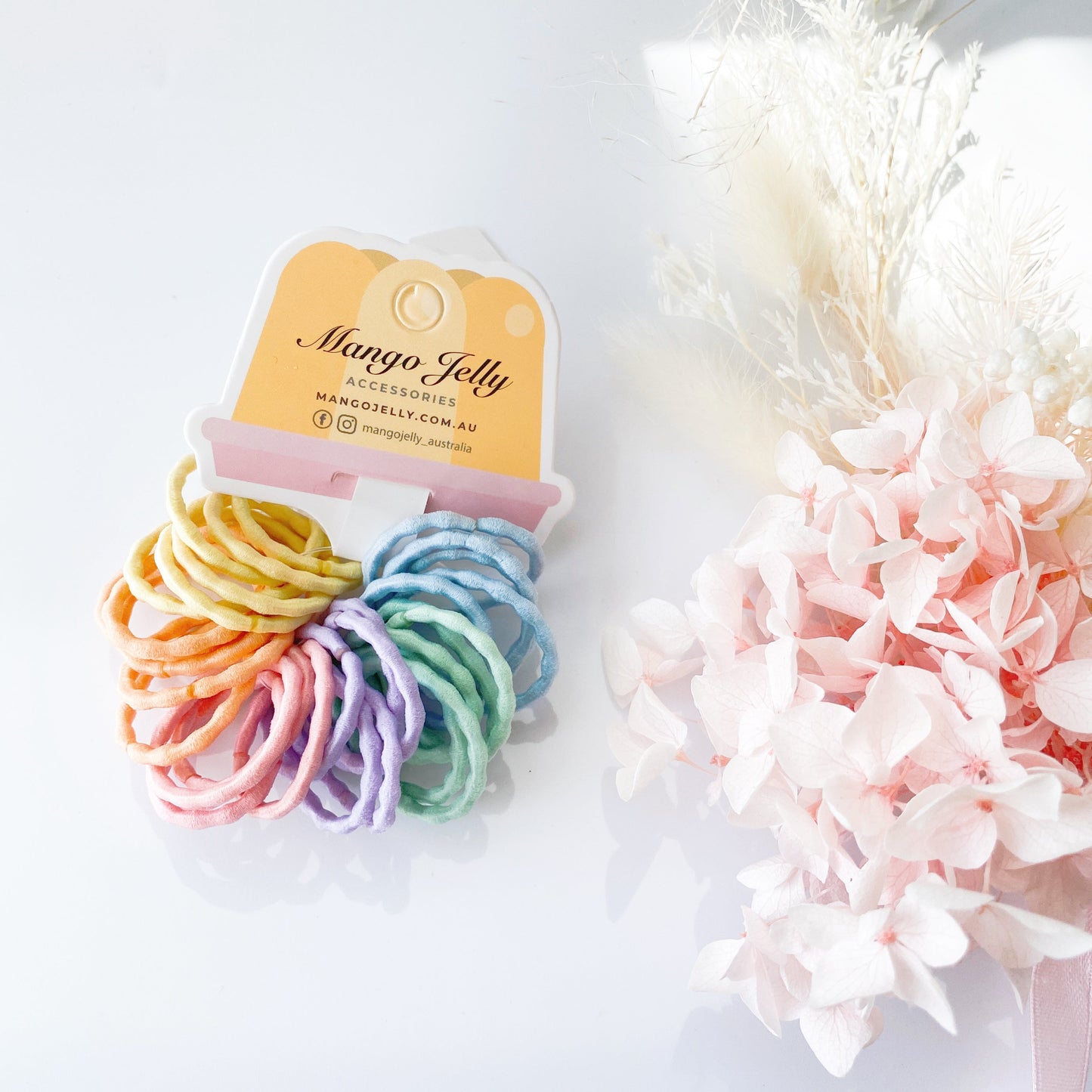 MANGO JELLY Kids Hair Ties (3cm) - Silky Pop Pastel - Three Pack