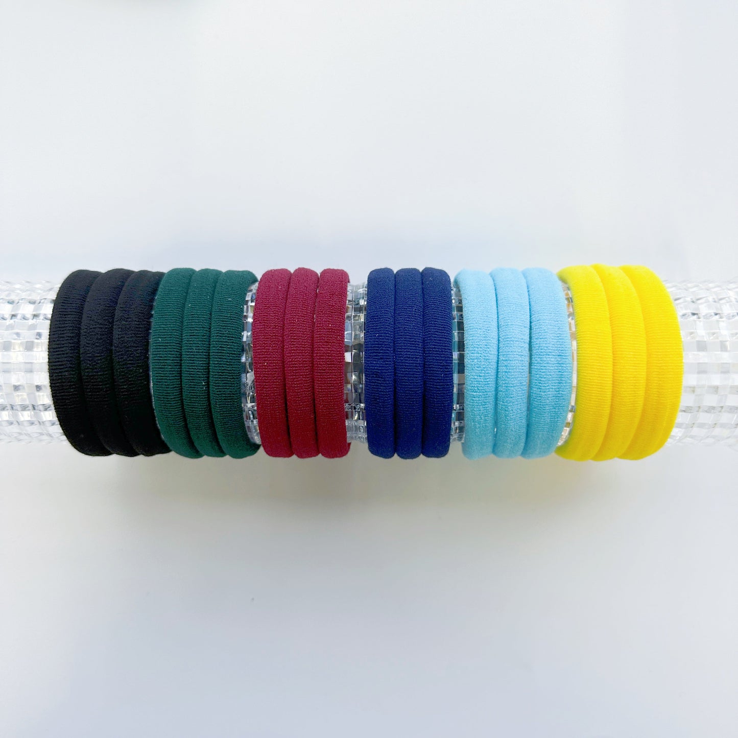 MANGO JELLY Metal Free Hair ties (4.5cm) - School Colour Maroon 10P - Three Pack