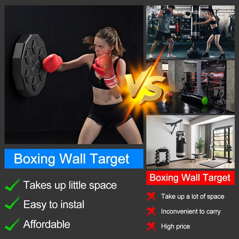 NNETM Smart Wall-Mounted Boxing Trainer with Gloves