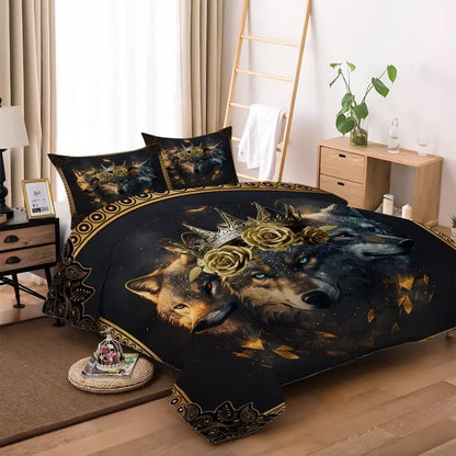 Nature-Inspired Floral Duvet Cover Set - Hypoallergenic Fabric-King