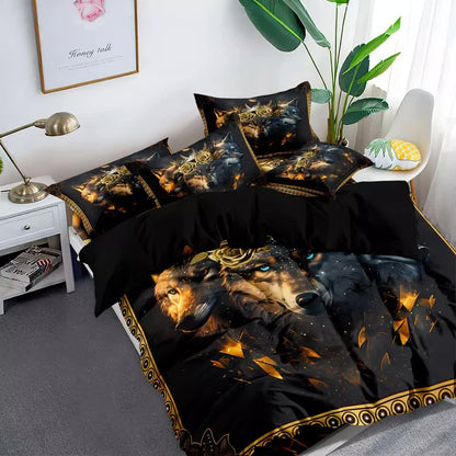 Nature-Inspired Floral Duvet Cover Set - Hypoallergenic Fabric-King