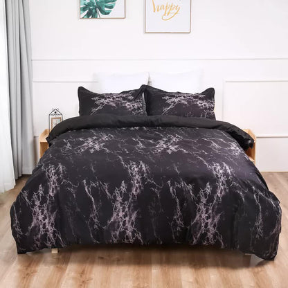 Bold Geometric Print Duvet Cover Set - Eco-Friendly Material-Queen