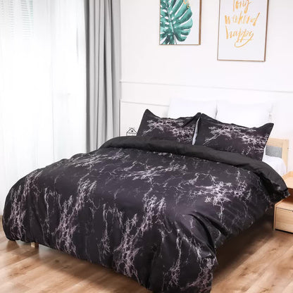 Bold Geometric Print Duvet Cover Set - Eco-Friendly Material-Queen